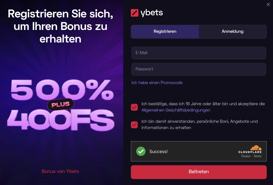 ybets registrieren